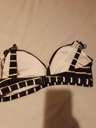 Bikini premamá rayas blanco y negro