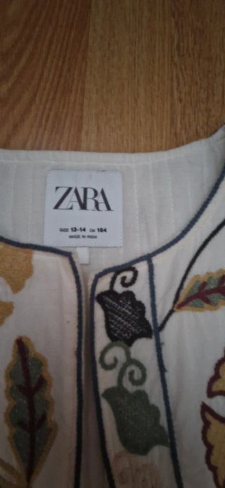 Chaleco Zara Bordado Multicolor Talla 13-+4