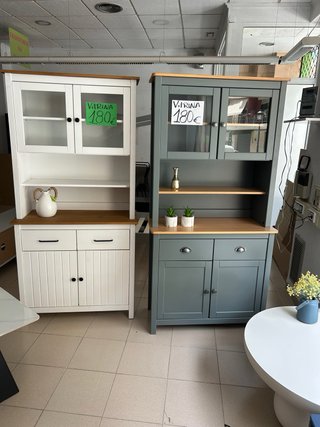 Vitrina de cocina madera y cristal