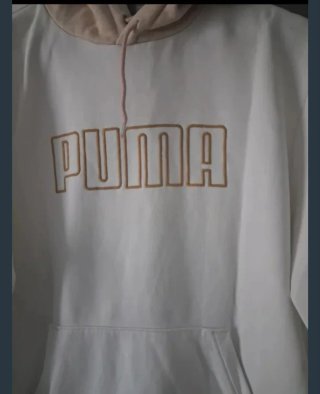 *Sudadera Puma Beige y Blanca Hombre