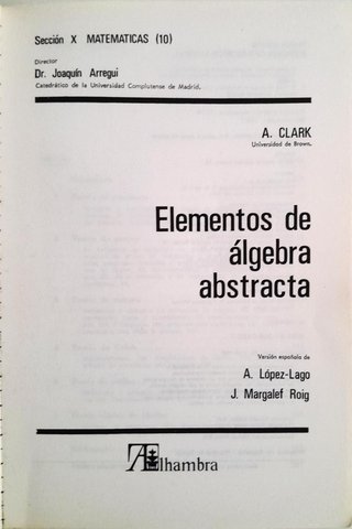 Elementos de álgebra abstracta