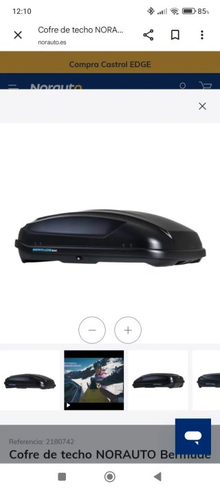 Cofre de techo NORAUTO Bermude 200 negro 375 L.