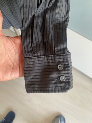 Camisa Armani Jeans Negra Rayas