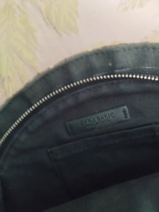 Bolso de mano Zara azul y beige