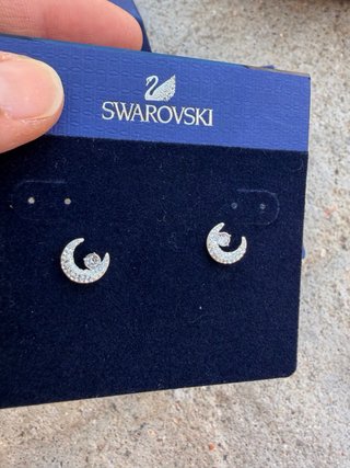Pendientes Swarovski Luna Plata