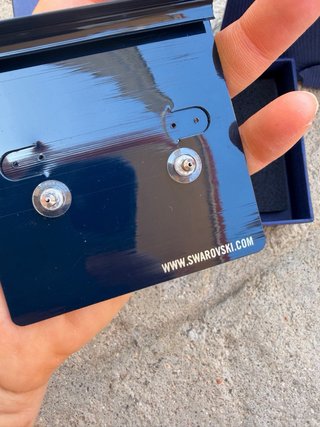 Pendientes Swarovski Luna Plata