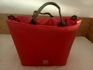 Bolso de compra Greentom rosa y gris