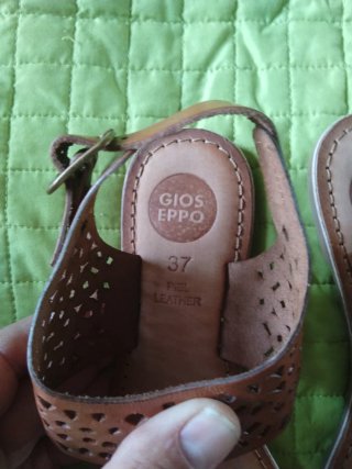 Sandalias planas de cuero mujer T37