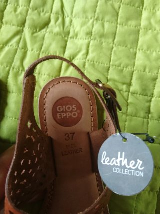 Sandalias planas de cuero mujer T37