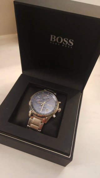 Reloj BOSS Cronógrafo Azul y Plateado