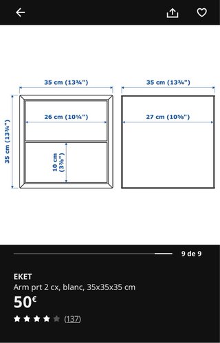 Armario flotante Ikea Eket