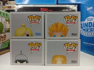 Pack 4 Funko Pop: Sangoro, Bender, Super Hercule,