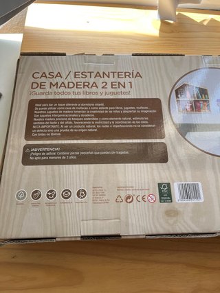 Casa Estantería Madera 2 en 1