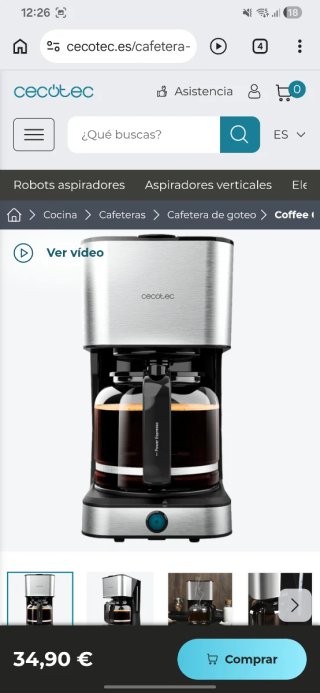 Cafetera Cumbia 66 Heat Cecotec