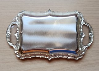 Bandeja Vintage Virgen de Covadonga Plateada