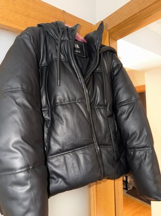 Abrigo Piel Sintética Zara Talla M
