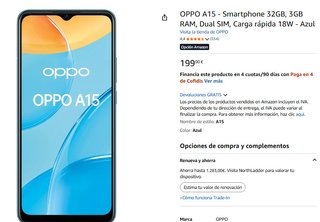 Teléfono Móvil Oppo A15 32GB dual SIM