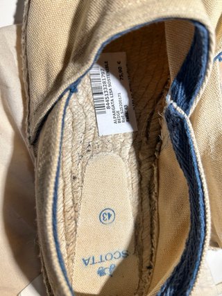 Zapatillas Esparto SCOTTA Beige Talla 43