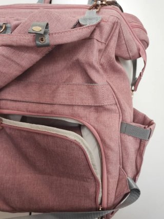 Bolso/Mochila Pañalera Rosa