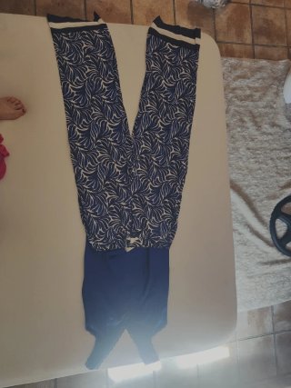 Conjunto mujer azul y blanco talla S