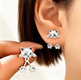 Pendientes Gato Nuevo Solidario