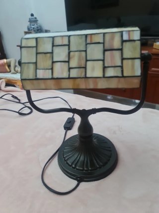 Lámpara Banquero Vidrio y Metal