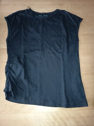 Lote 2 camisetas negras fruncidas Talla S
