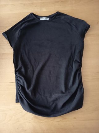 Lote 2 camisetas negras fruncidas Talla S