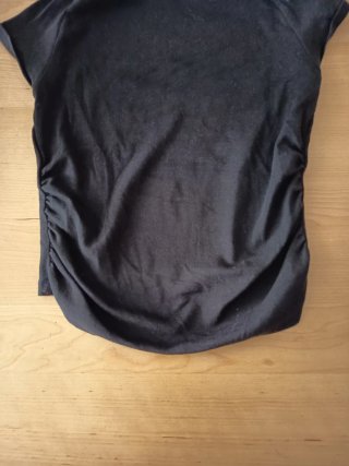 Lote 2 camisetas negras fruncidas Talla S