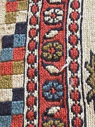 Tappeto lana artigianale 195x126 vede fotto dietro