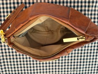Bolso de mano piel Uterque marrón
