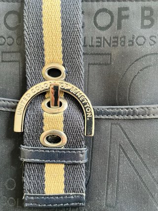 Bolso Bandolera Benetton Azul Marino Vintage OY9