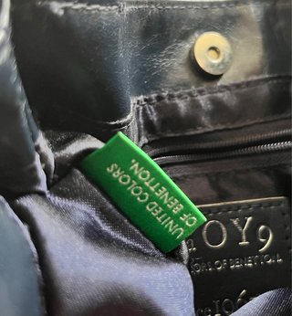 Bolso Bandolera Benetton Azul Marino Vintage OY9
