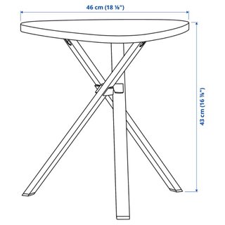 2 Mesitas auxiliar madera y metal MARIEDAMM IKEA.