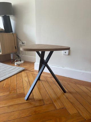 2 Mesitas auxiliar madera y metal MARIEDAMM IKEA.
