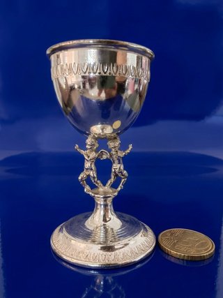 Calice Portauovo Angeli Vintage Argento 1000