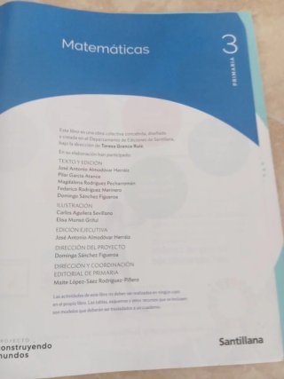 Matemáticas 3 Primaria Santillana
