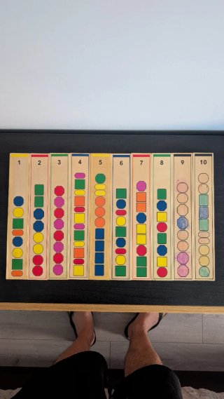 Juego Montessori Cuentas Madera