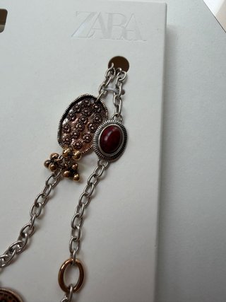 Conjunto 2 collares Zara corazones y medallones