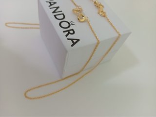 Collar Infinito Pandora Brillantes dorado