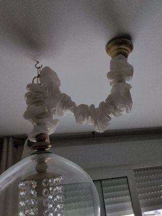 Lámpara cristal acampanada medusa dorada
