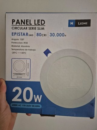 Plafón LED Circular Slim 20W 6000K