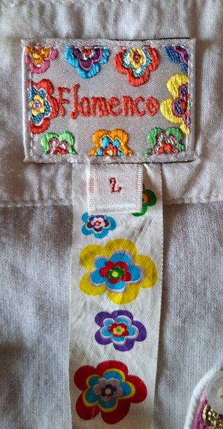 Vestido blanco bordado Flamenco