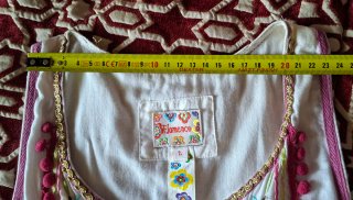 Vestido blanco bordado Flamenco