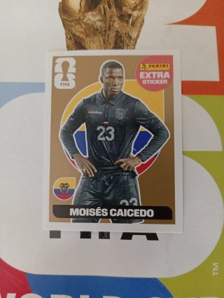 Cromo Moisés Caicedo Oro Panini