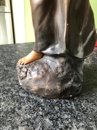 Escultura antigua Campagn madre e hijo