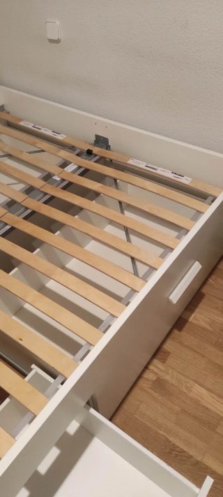 Estructura Cama Brimnes con Cajones Madera y Metal