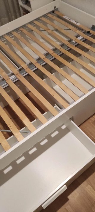 Estructura Cama Brimnes con Cajones Madera y Metal