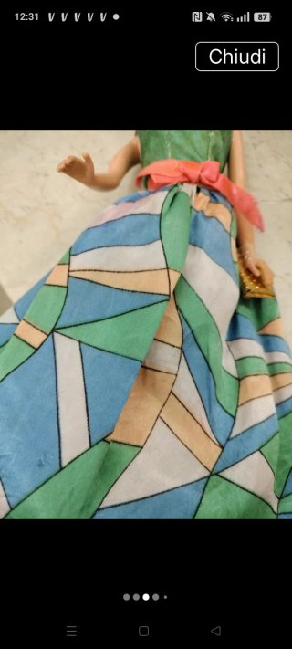 Abito Barbie vintage rainbow wraps#1798