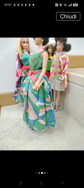 Abito Barbie vintage rainbow wraps#1798